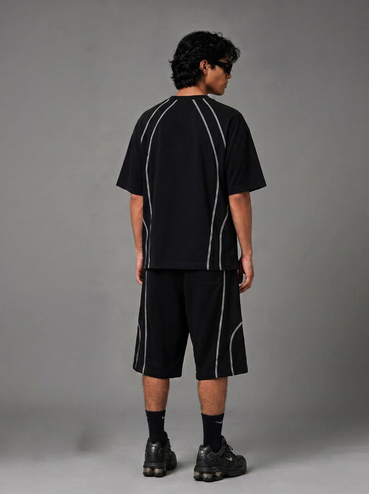 Contrast Shorts, Black