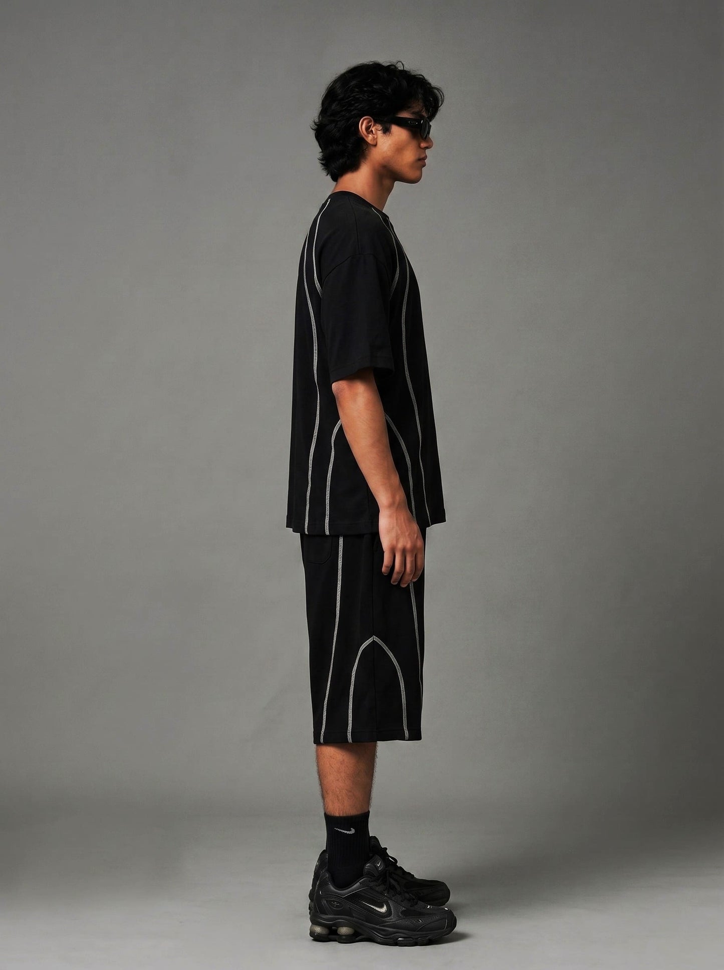 Contrast Shorts, Black