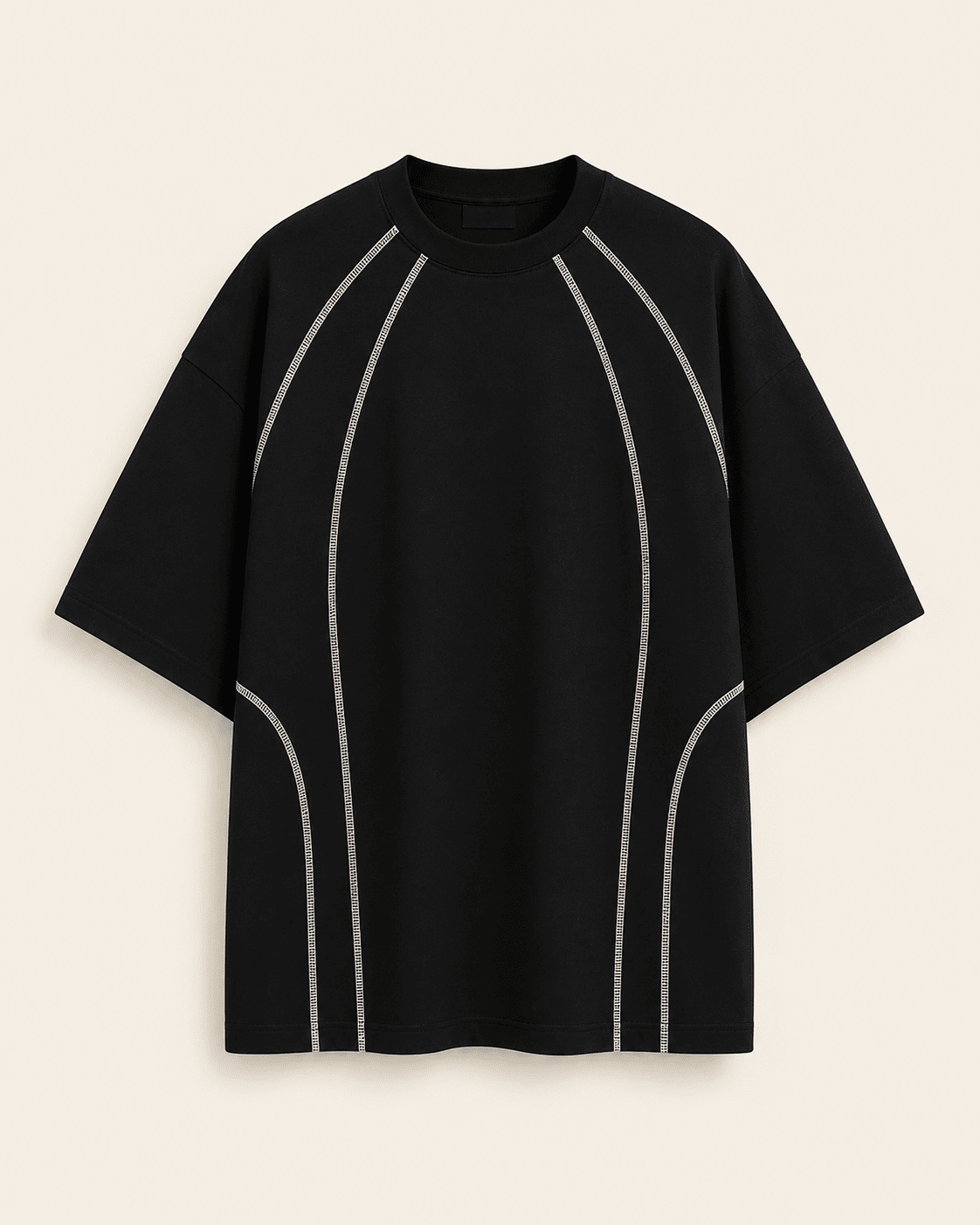 Contrast t-shirt, Black