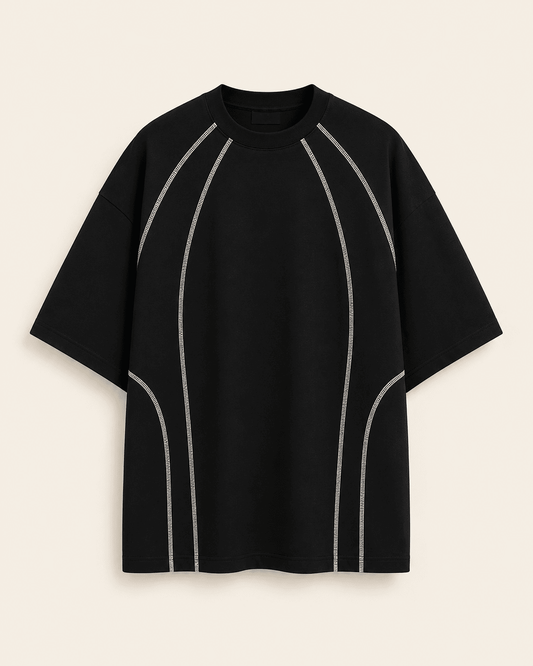 Contrast t-shirt, Black