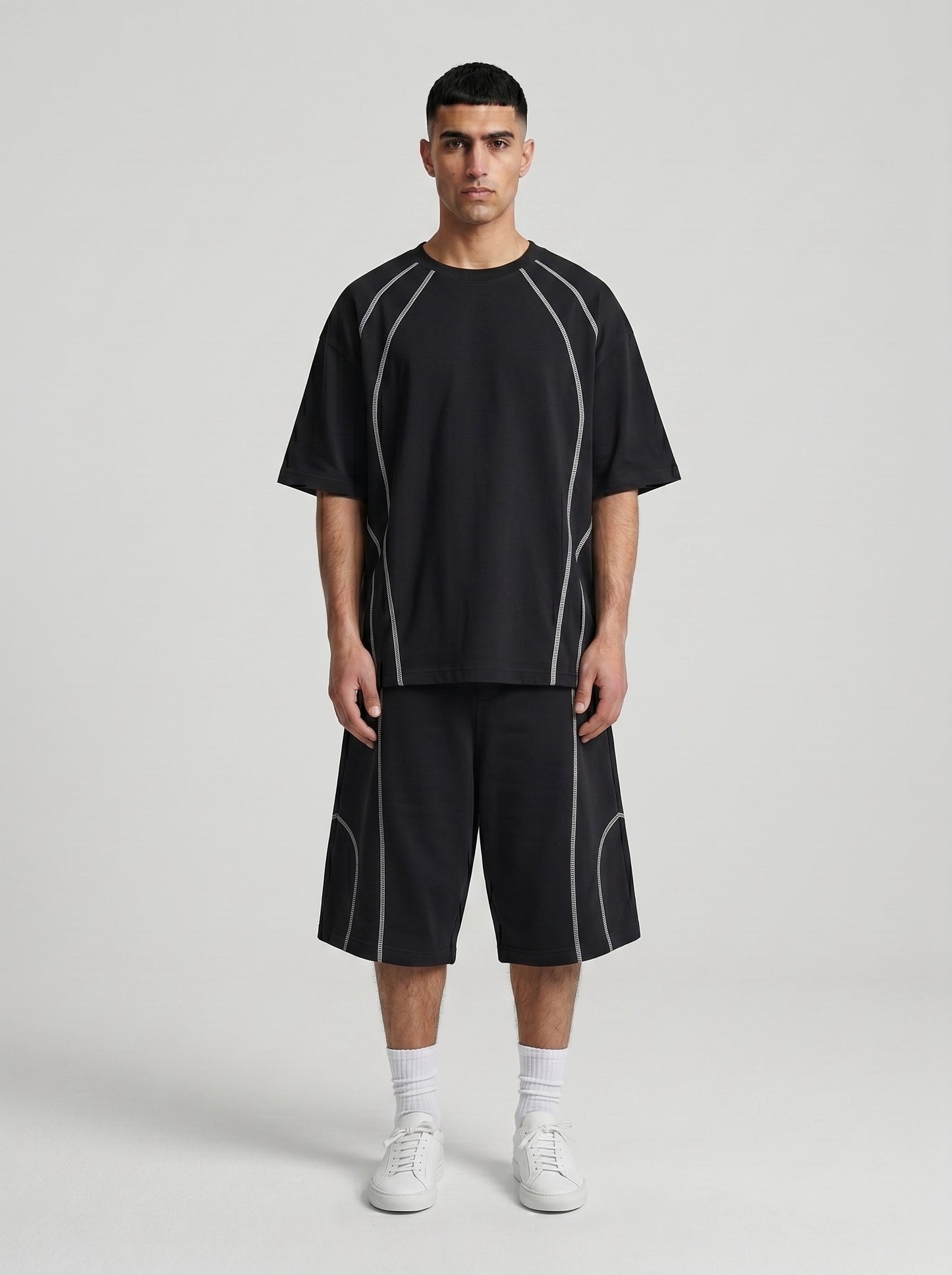 Contrast Shorts, Black