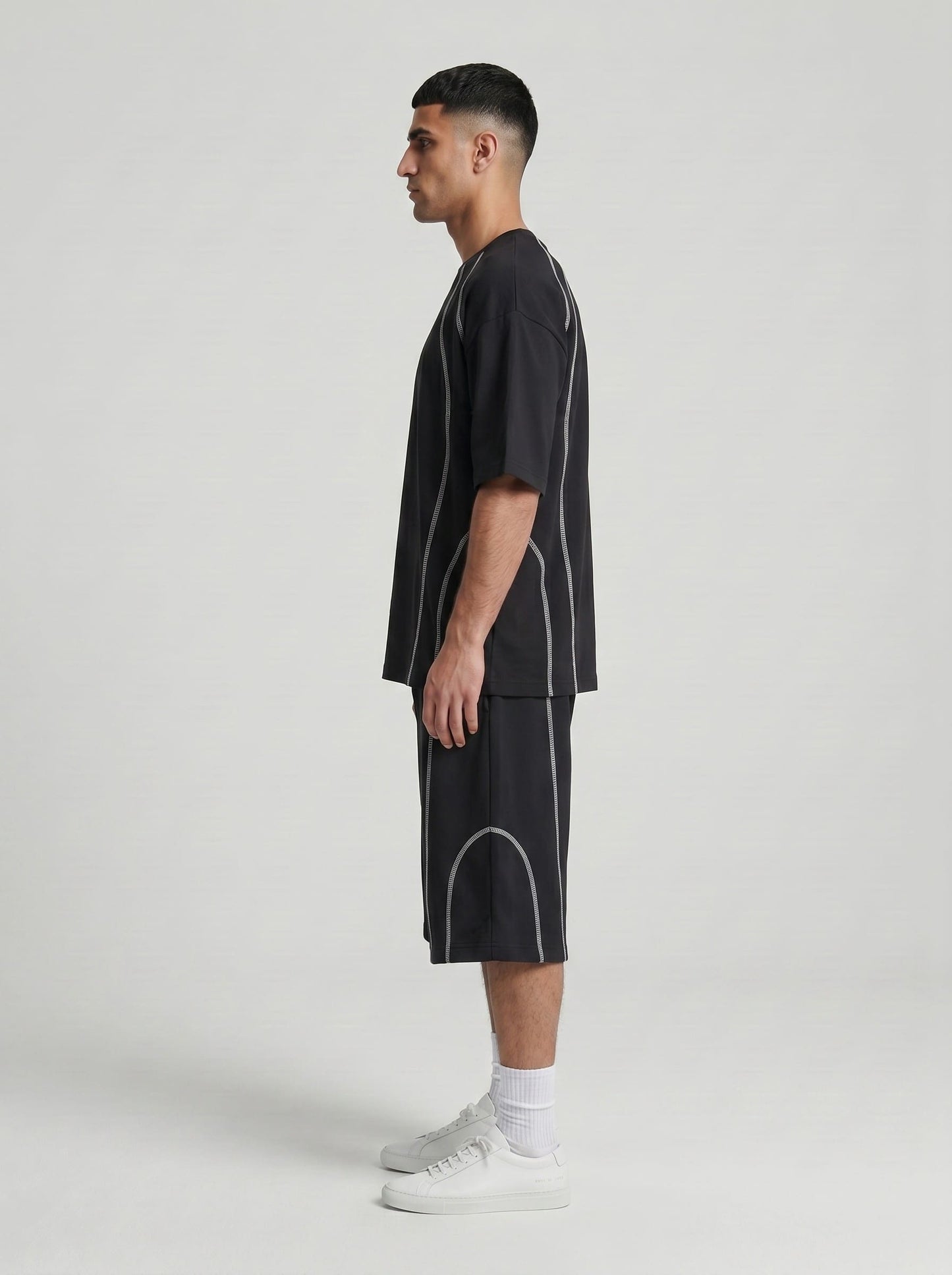 Contrast t-shirt, Black