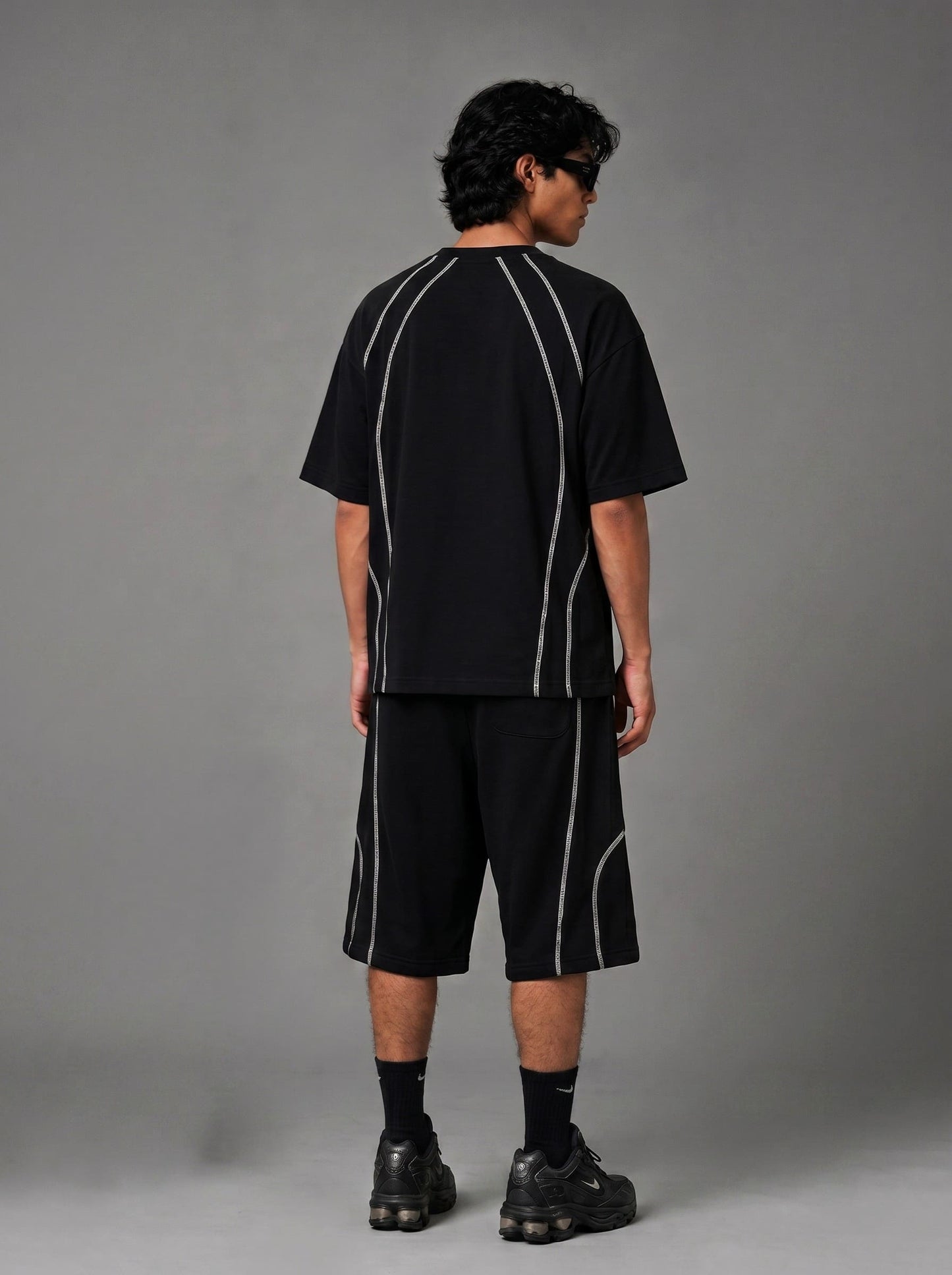 Contrast Shorts, Black